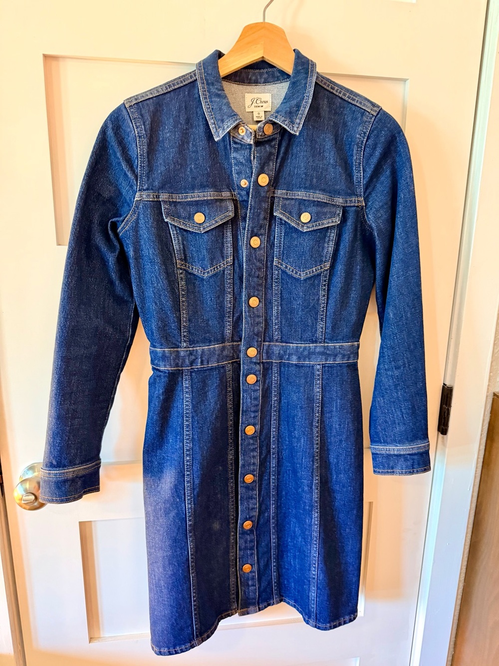 J. Crew Indigo Denim Shirt Dress